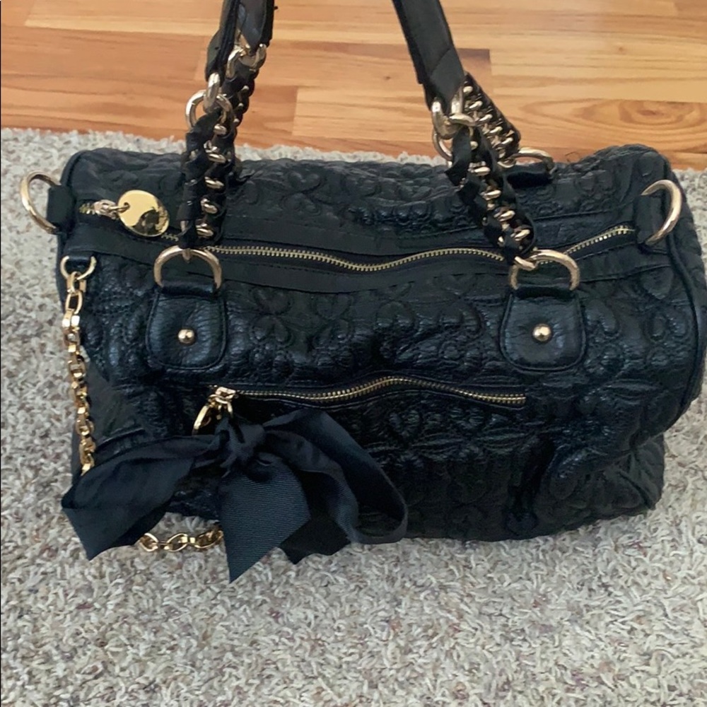 Deux Lux black tote handbag